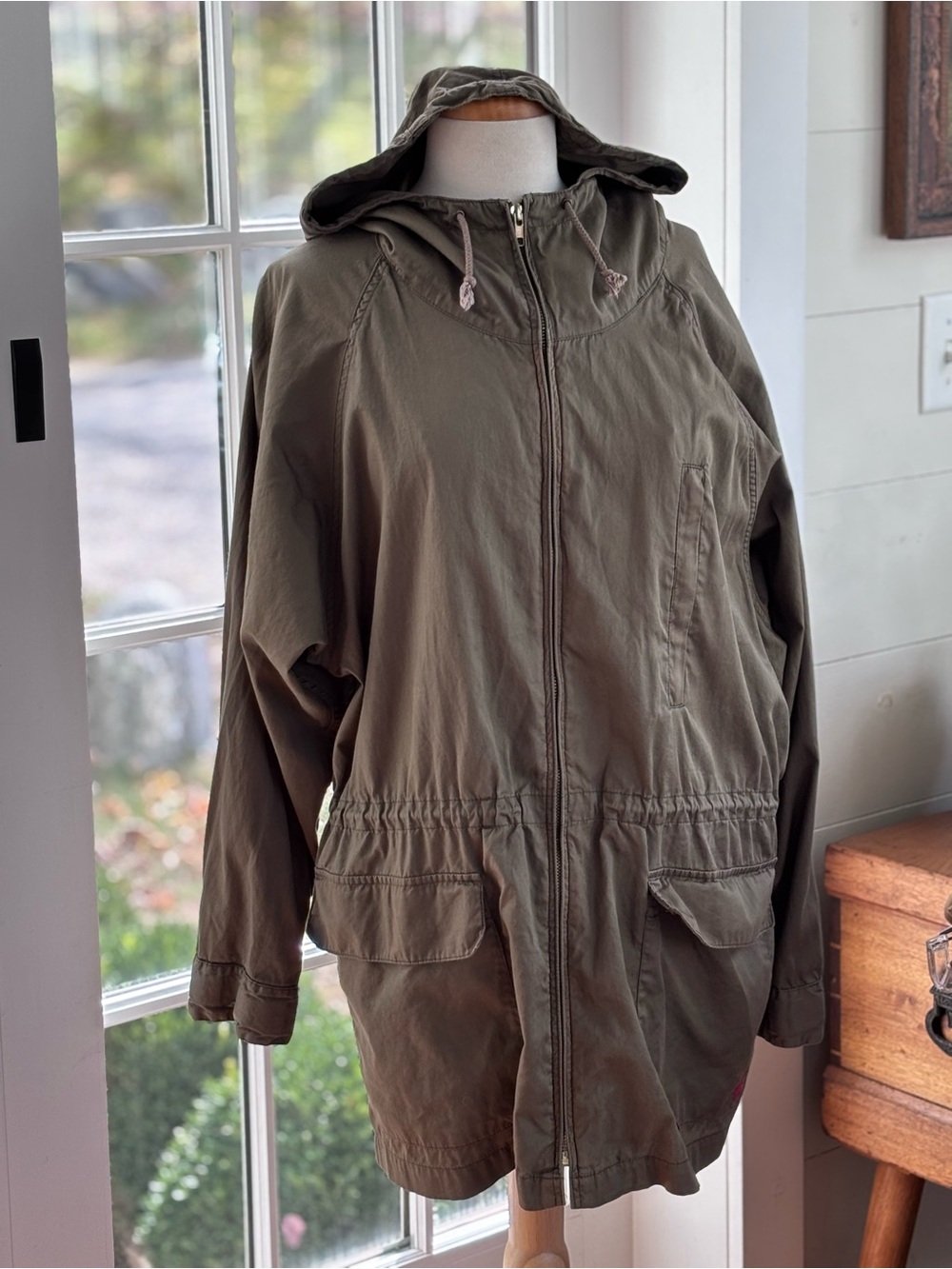 Ralph Lauren Olive Hooded Lightweight Jacket for Women